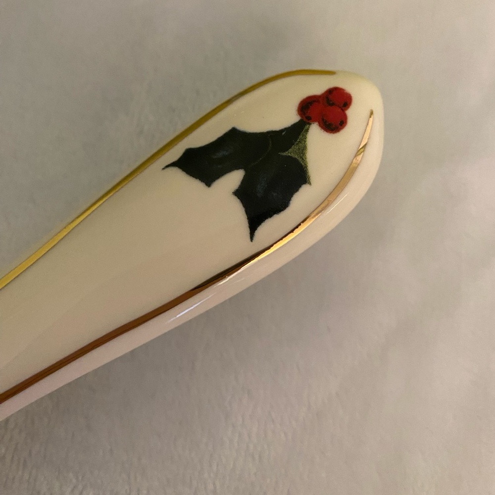 Lenox Red Cardinal Winter Greetings Cake Plate with Server - Picture 6 of 11